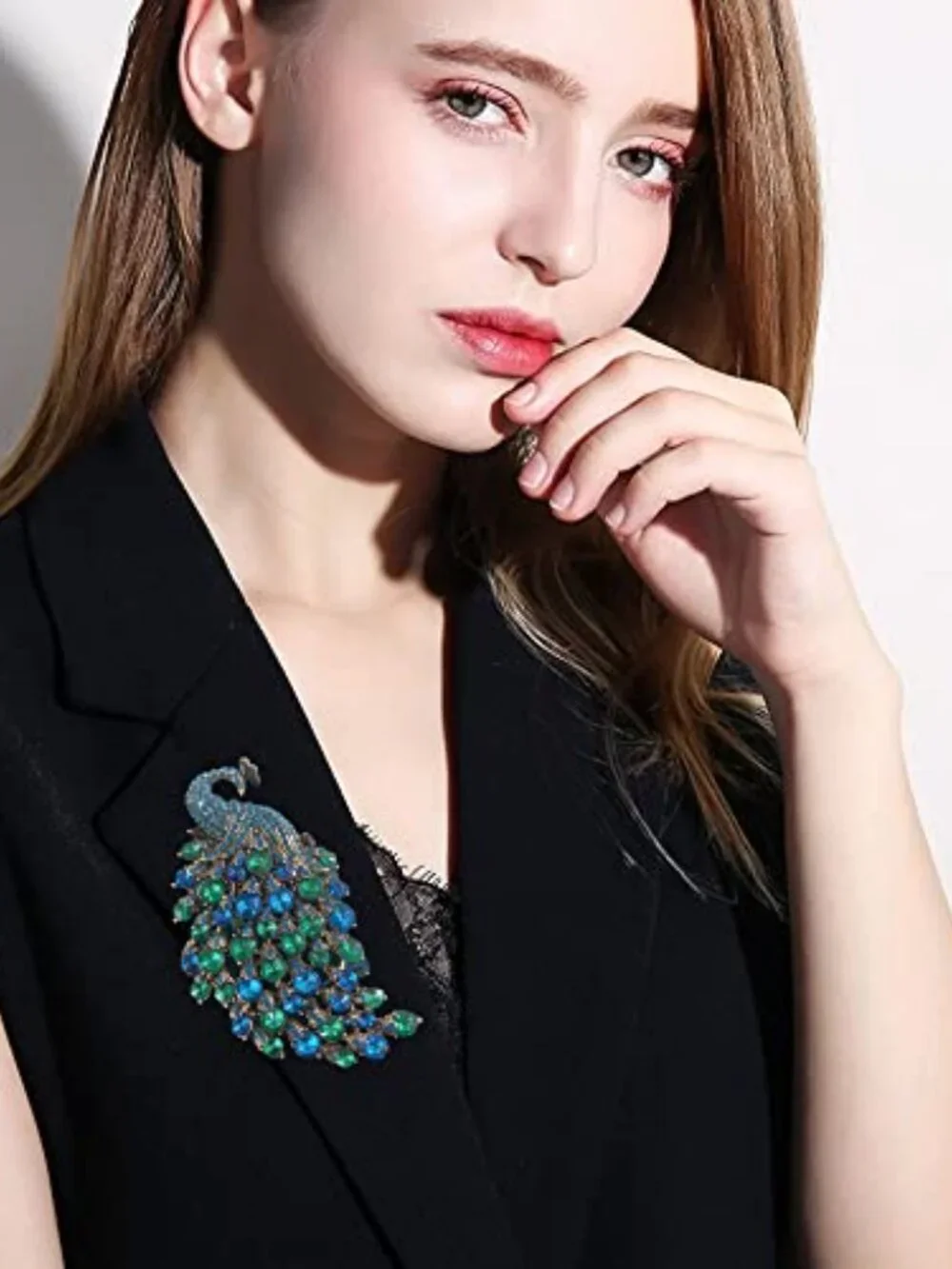 New‎ - Rhinestone Peacock Brooch Pin for Women Girls Fashion Exquisite